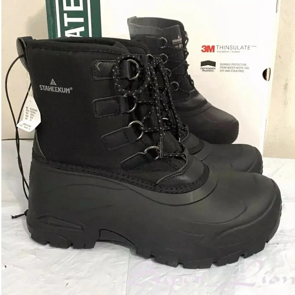 Staheekum Men's Memory Foam 3M Thinsulate Snow Boot